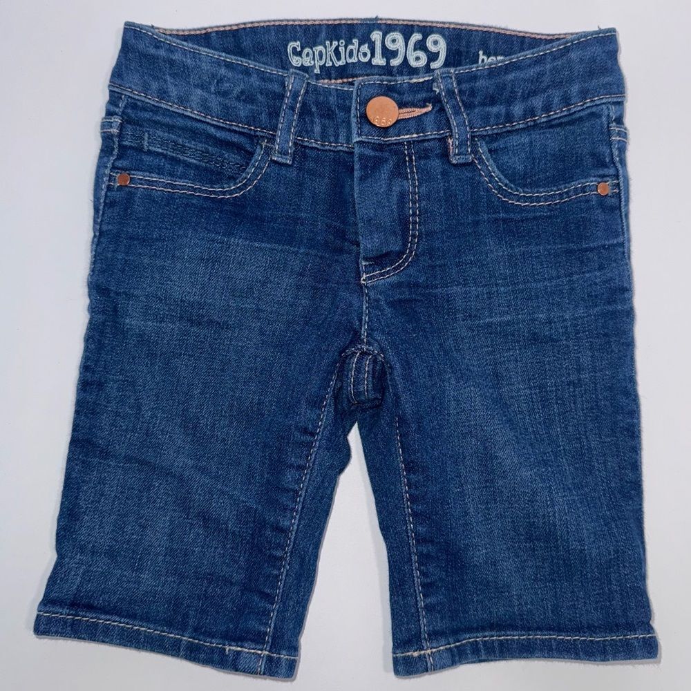 GAP Kids 1969 size 4 Bermuda Classic Blue Jean Shorts